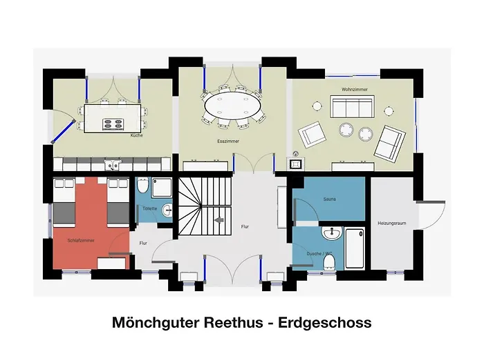 Hébergement de vacances Moenchguter Reethus Mit Wasserblick, Kamin, Sauna *